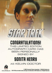 STAR TREK Movie Into Darkness 2014 Autograph Card Sonita Henry Kelvin Doctor   - TvMovieCards.com