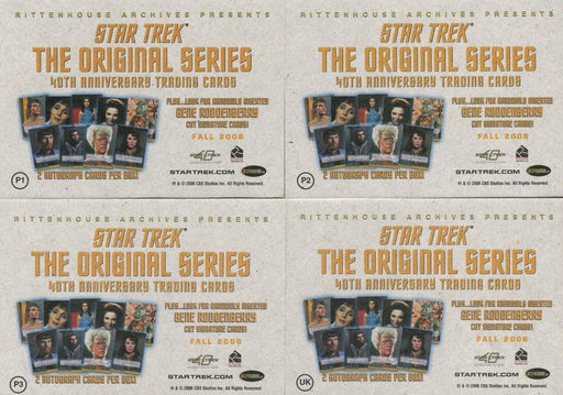 Star Trek Original 40th Anniversary Series 1 4 CARD PROMO SET P1 P2 P3 UK   - TvMovieCards.com