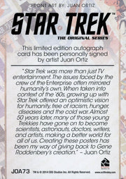Star Trek TOS Portfolio Prints Juan Ortiz Autograph Parallel Card JOA73   - TvMovieCards.com