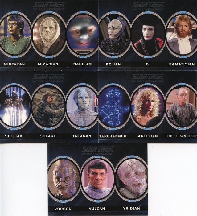 Star Trek TNG Complete Series 1 Alien Chase Card Set A1 - A13 Cards   - TvMovieCards.com