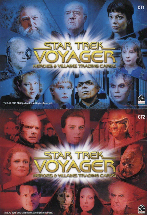 Star Trek Voyager Heroes & Villains Case Topper Chase Card Set 2 Cards CT1 CT2   - TvMovieCards.com