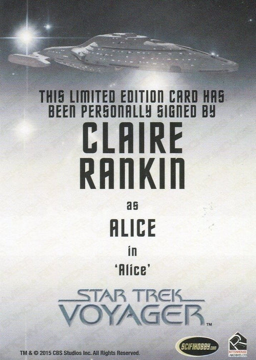 Star Trek Voyager Heroes Villains Autograph Card Claire Rankin as Alice   - TvMovieCards.com