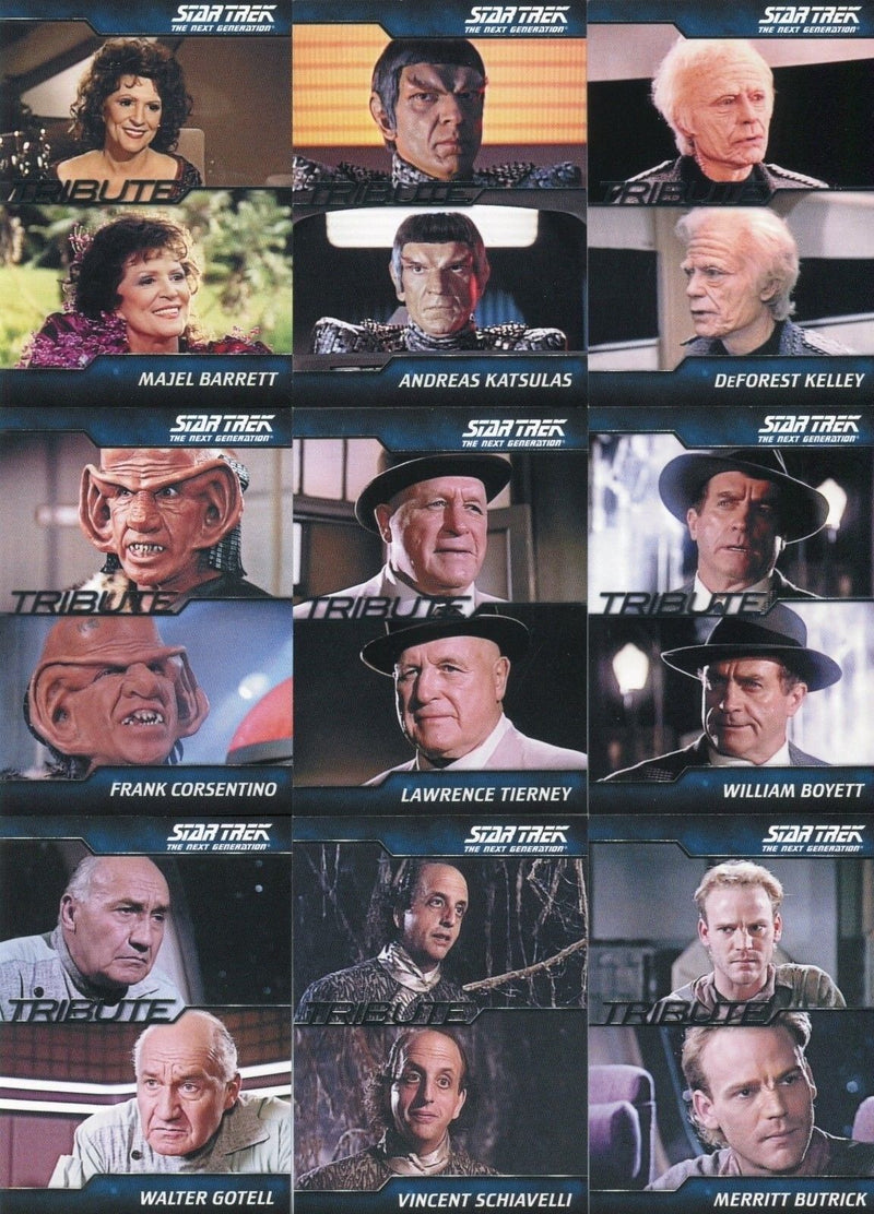Star Trek TNG Complete Series 1 Tribute Chase Card Set T1 thru T18 Cards   - TvMovieCards.com