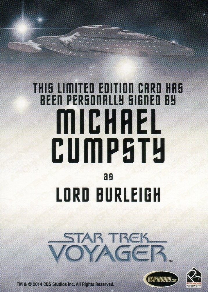 Star Trek Voyager Heroes Villains Autograph Card Michael Cumpsty / Lord Burleigh   - TvMovieCards.com