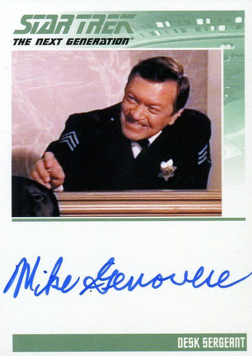 Star Trek TNG Portfolio Prints Autograph Card Mike Genovese as Desk Sergeant   - TvMovieCards.com