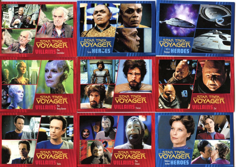 Star Trek Voyager Heroes & Villains Base Card Set 99 Cards   - TvMovieCards.com