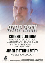 STAR TREK Movie Into Darkness 2014 Autograph Card Jason Matthew Smith Cadet   - TvMovieCards.com