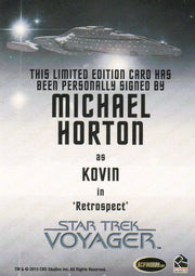 Star Trek Voyager Heroes Villains Autograph Card Michael Horton as Kovin   - TvMovieCards.com