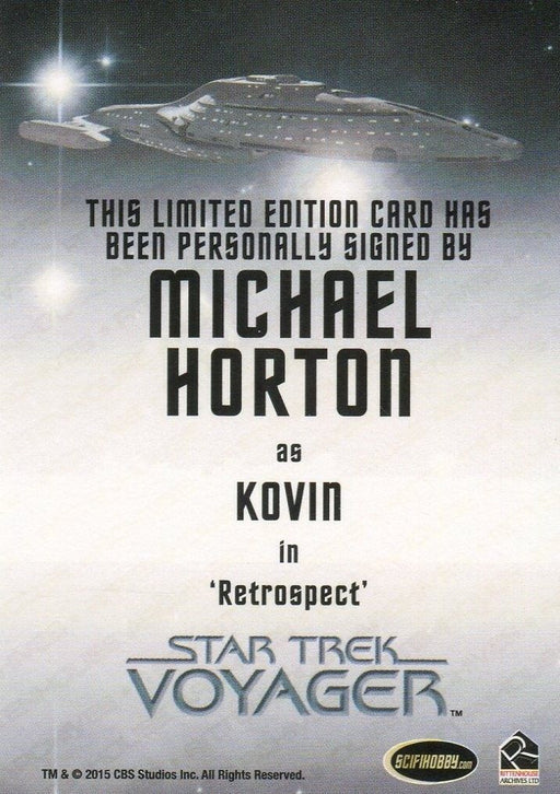 Star Trek Voyager Heroes Villains Autograph Card Michael Horton as Kovin   - TvMovieCards.com