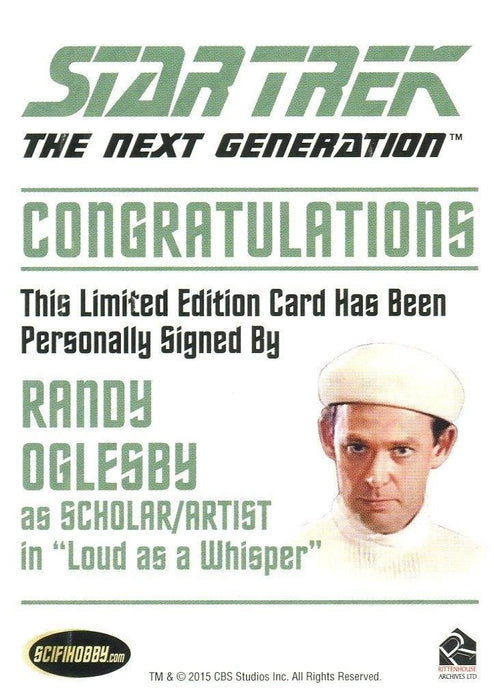 Star Trek TNG Portfolio Prints Autograph Card Randy Oglesby Scholar/Artist   - TvMovieCards.com