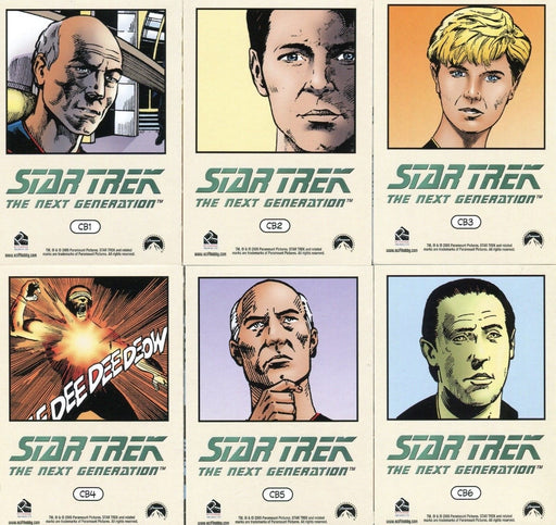 Star Trek Quotable TNG Comic Books Folding Chase Card Set CB1 - CB6 Rittenhouse - TvMovieCards.com