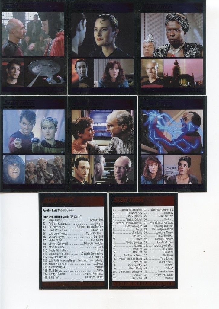 STAR TREK The Next Generation Complete Series 1 TNG Parallel Card SET 90 Cards   - TvMovieCards.com