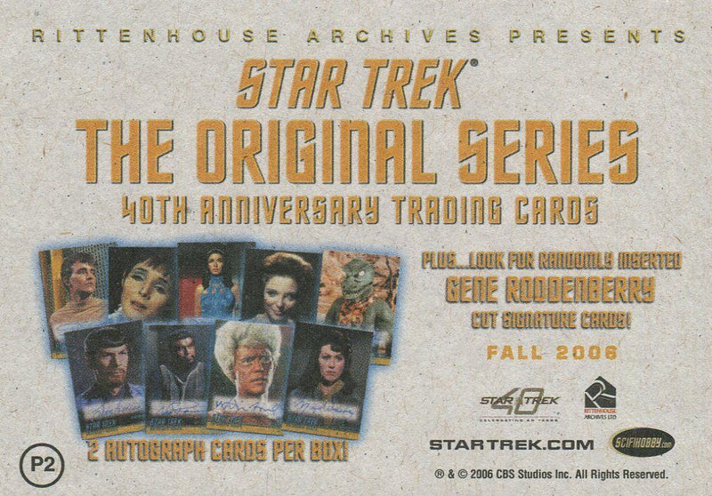 Star Trek 40th Anniversary Series 1 One Promo Card P2 Single Card   - TvMovieCards.com