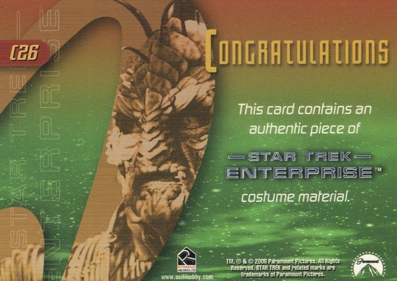 Star Trek Celebrating 40 Years 40th Anniversary Costume Card Commander Dolim C26   - TvMovieCards.com