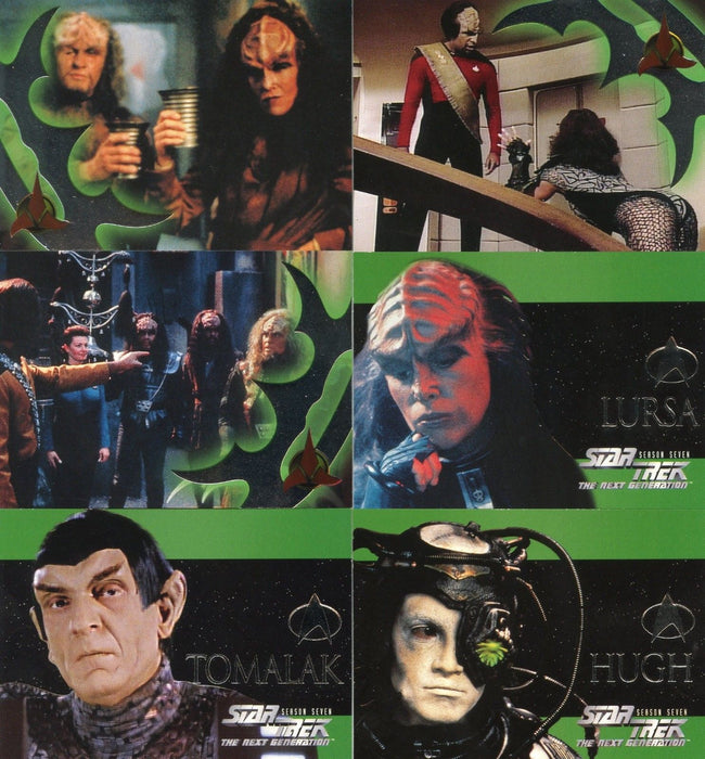 Star Trek Next Generation Episodes Season 7 Embossed Card Set 6 Cards S37-S42   - TvMovieCards.com
