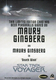 Star Trek Voyager Heroes Villains Autograph Card Maury Ginsberg   - TvMovieCards.com