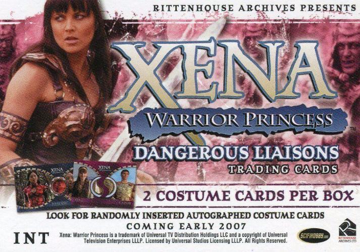 Xena Dangerous Liaisons Promo Card INT   - TvMovieCards.com