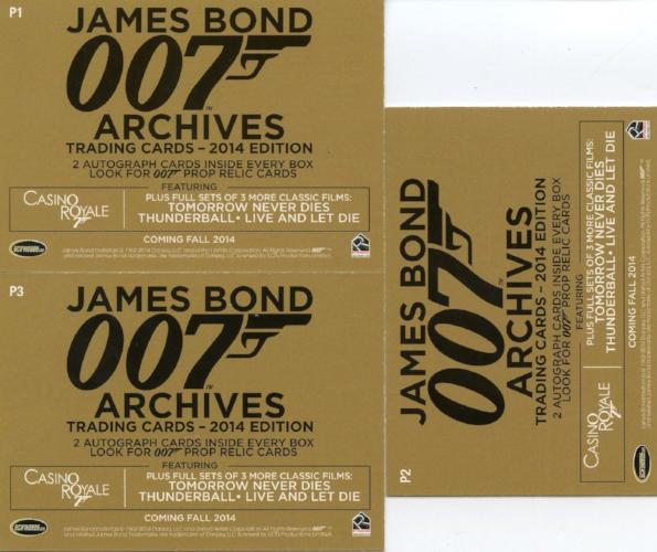 James Bond Archives 2014 Edition Promo Card Set 3 Cards   - TvMovieCards.com