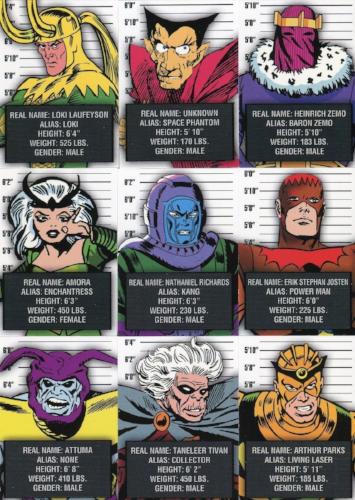 Avengers The Silver Age Classic Villains Chase Card Set CV1 - CV12   - TvMovieCards.com