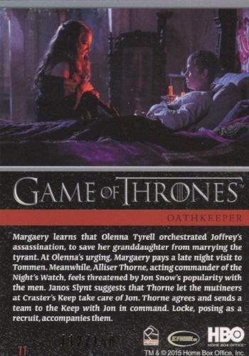 Game of Thrones Season 4 Gold Foil Parallel Base Chase Card #11 112/150   - TvMovieCards.com