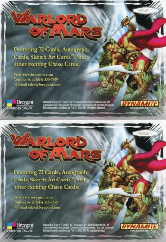 Warlord of Mars Promo Card Lot 2 Cards   - TvMovieCards.com