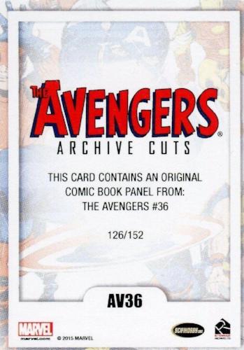 Avengers The Silver Age Comic Archive Cuts Chase Card AV36 #126/152   - TvMovieCards.com