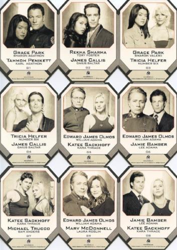 Battlestar Galactica Season Four Gallery Chase Card Set 9 Cards G1 - G9 - TvMovieCards.com