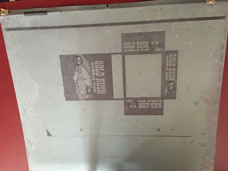 Gold Rush Vintage Card Box, Printing Plate and Cardboard Sheet   - TvMovieCards.com