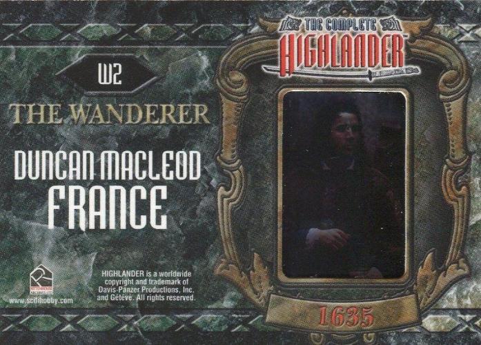 Highlander Complete The Wanderer Duncan MacLeod France W2 Chase Card   - TvMovieCards.com