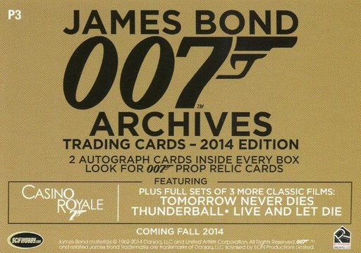 James Bond Archives 2014 Edition Promo Card P3   - TvMovieCards.com