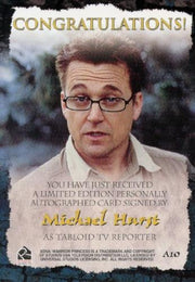 Xena Season Six Michael Hurst as Tabloid TV Reporter Autograph Card A10   - TvMovieCards.com
