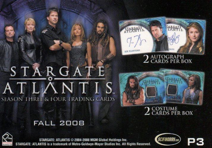 Stargate Atlantis Seasons Three & Four Promo Card P3   - TvMovieCards.com