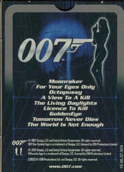 James Bond 007 Films 11-19 Playing Card Deck 55 Cards EON Productions 2002 - TvMovieCards.com
