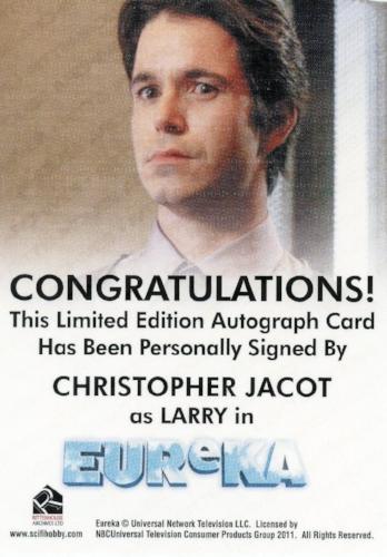 Eureka Seasons 1 & 2 Christopher Jacot as Larry Autograph Card   - TvMovieCards.com