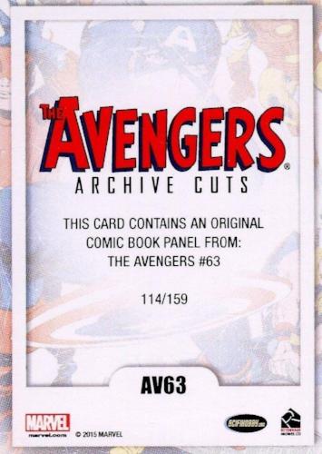 Avengers The Silver Age Comic Archive Cuts Chase Card AV63 #114/159   - TvMovieCards.com