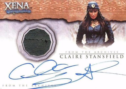 Xena Beauty and Brawn Claire Stansfield Autograph Costume Card AC1   - TvMovieCards.com