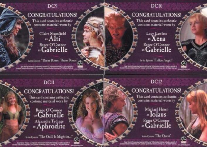 Xena Dangerous Liaisons Double Costume Card Set 12 Cards DC1 thru DC12   - TvMovieCards.com