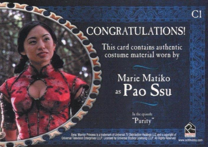 Xena Dangerous Liaisons Marie Matiko as Pao Ssu Costume Card C1   - TvMovieCards.com