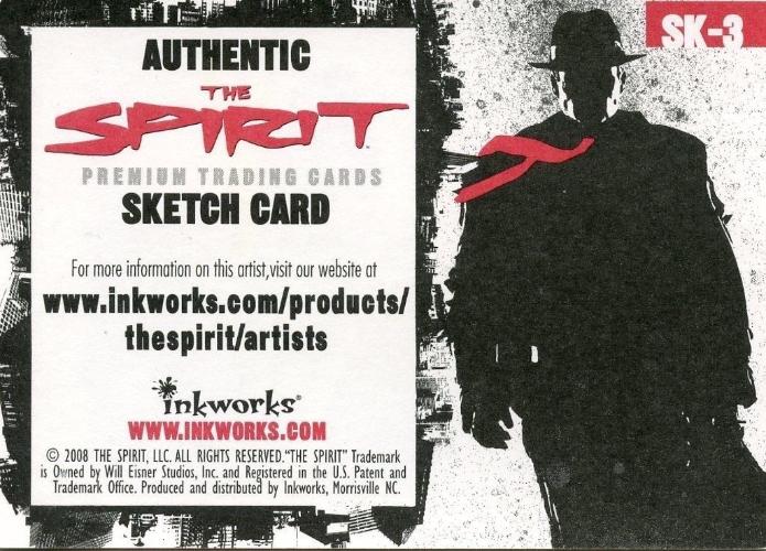 Spirit The Spirit Sketch Card by Jeff Zugale SK-3   - TvMovieCards.com