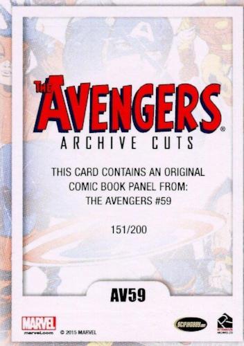 Avengers The Silver Age Comic Archive Cuts Chase Card AV59 #151/200   - TvMovieCards.com