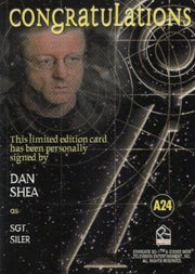 Stargate SG-1 Season Five Dan Shea as Sgt. Siler Autograph Card A24   - TvMovieCards.com