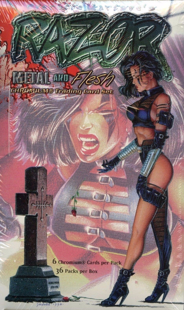Razor Series Two Metal and Flesh Trading Card Box 36 Packs Factory Sealed   - TvMovieCards.com