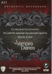 Vampire Diaries Season One Producer Julie Plec Autograph Card A11   - TvMovieCards.com