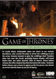 Game of Thrones Season 5 Gold Foil Parallel Base Chase Card #03 048/150   - TvMovieCards.com