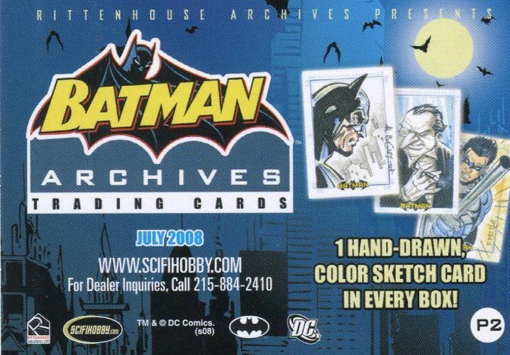 Batman Archives DC Promo Card P2   - TvMovieCards.com
