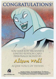 Xena & Hercules Animated Adventures Alison Wall Tethys Autograph Card   - TvMovieCards.com