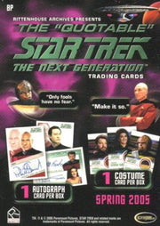 Star Trek Quotable TNG The Next Generation Promo Card BP   - TvMovieCards.com