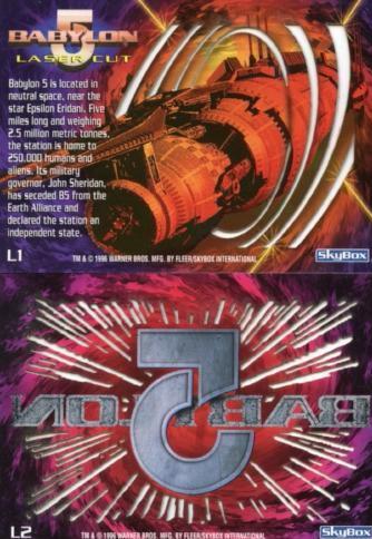 1996 Babylon 5 Complete Laser Cut Chase Card Set 2 Cards L1 L2 - TvMovieCards.com