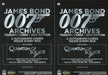 James Bond Archives 2015 Edition Promo Card Set 2 Cards   - TvMovieCards.com