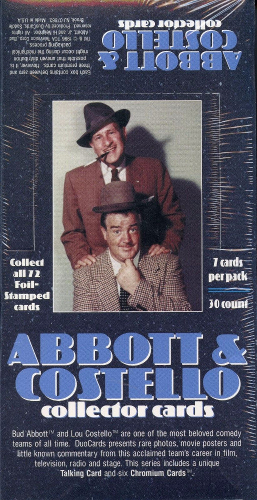 Abbott & Costello Movie Card Box 30 Packs Sealed Box Duocards 1996 - TvMovieCards.com